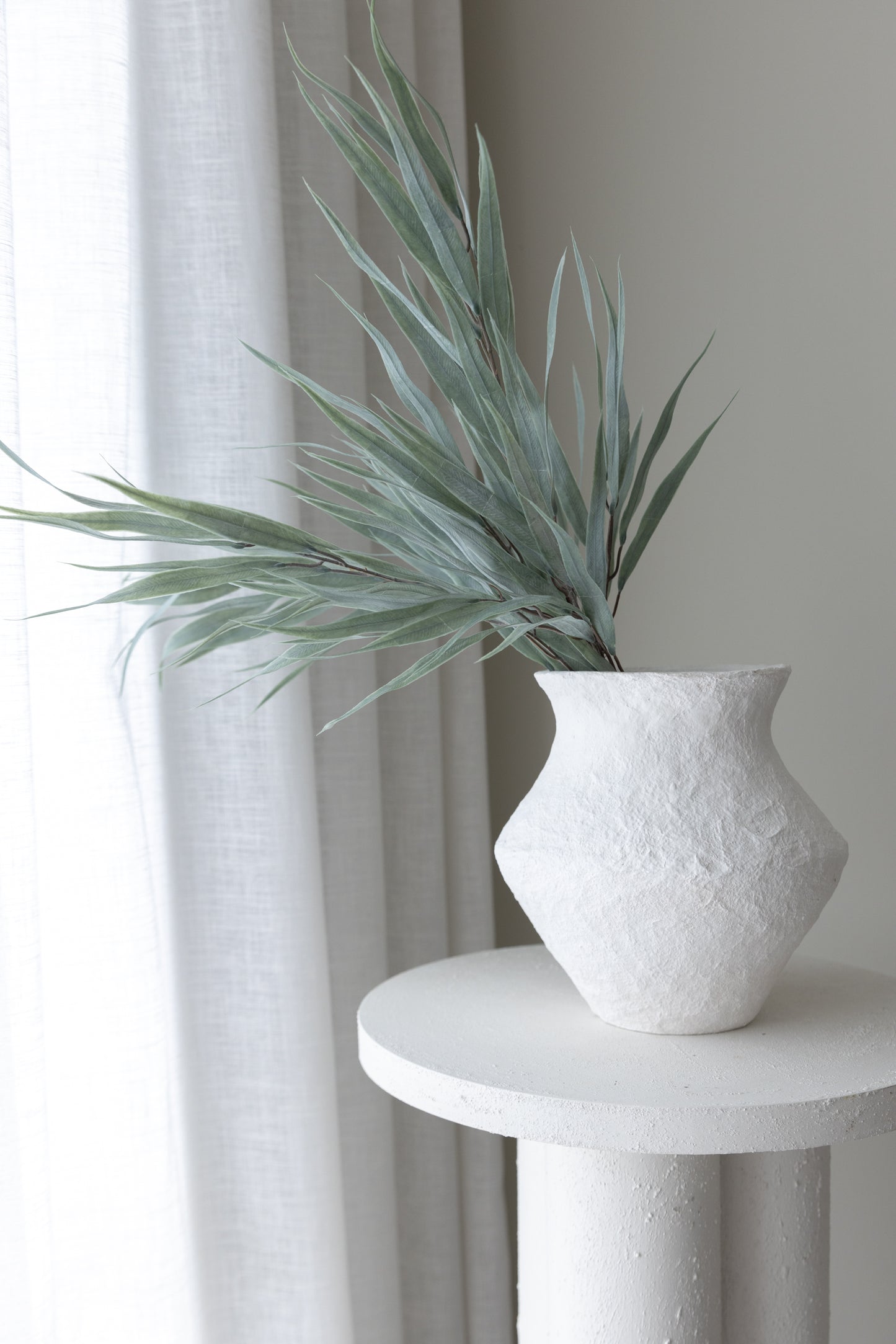 Cotton Mache Zig Zag Vessel - Moonlight