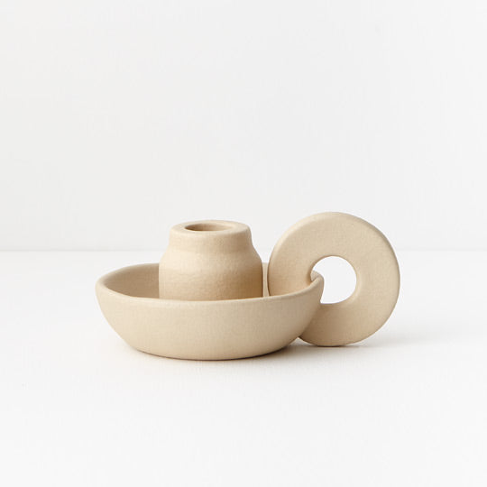 Matilda Candle Holder - Almond